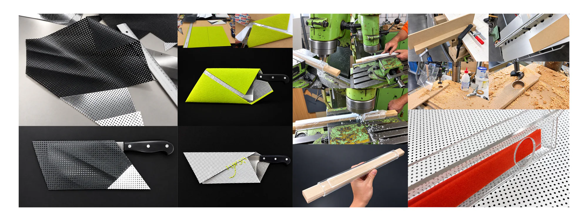 Prototypenentwicklung mit Materialtests, Werkstattfertigung und Strukturmodellen.