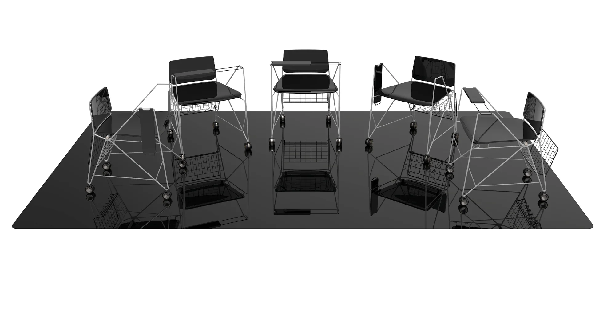 Mehrere Training Chairs in einer kreisförmigen Gruppenanordnung.